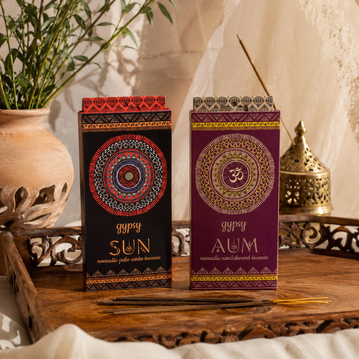 Banjara Gypsy Nomadic Räucherstäbchen - SUN + AUM