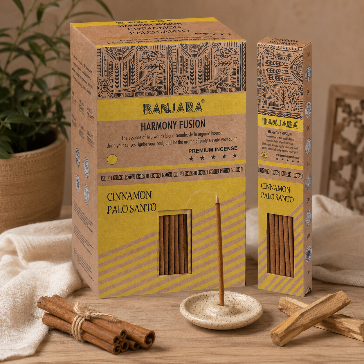 Banjara - Palo Santo Räucherstäbchen - Zimt